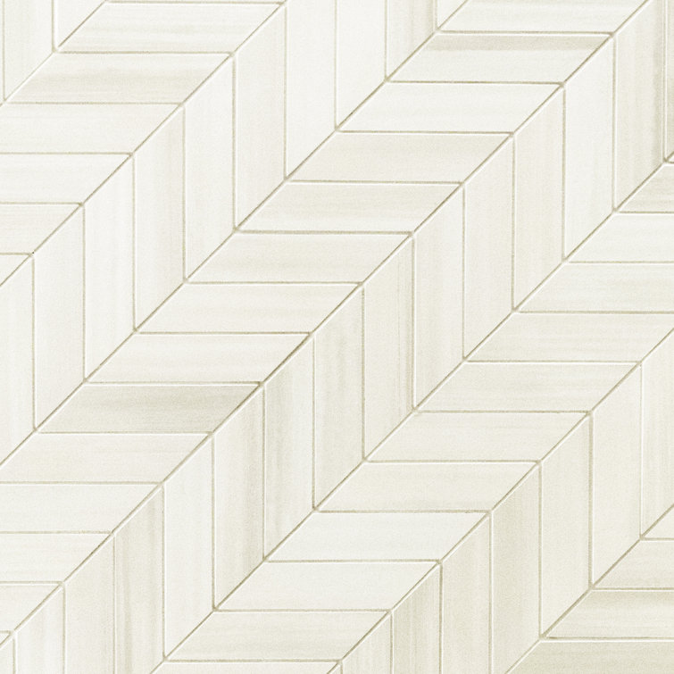 Bianco 12" x 15" Matte Porcelain Chevron Mosaic Tile