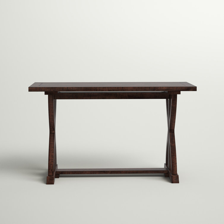 Fairview 52'' Distressed Oak Trestle Console Table
