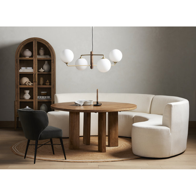 Modern Bella Smoke Linen Upholstered Parsons Chair with Tapered Iron Legs
