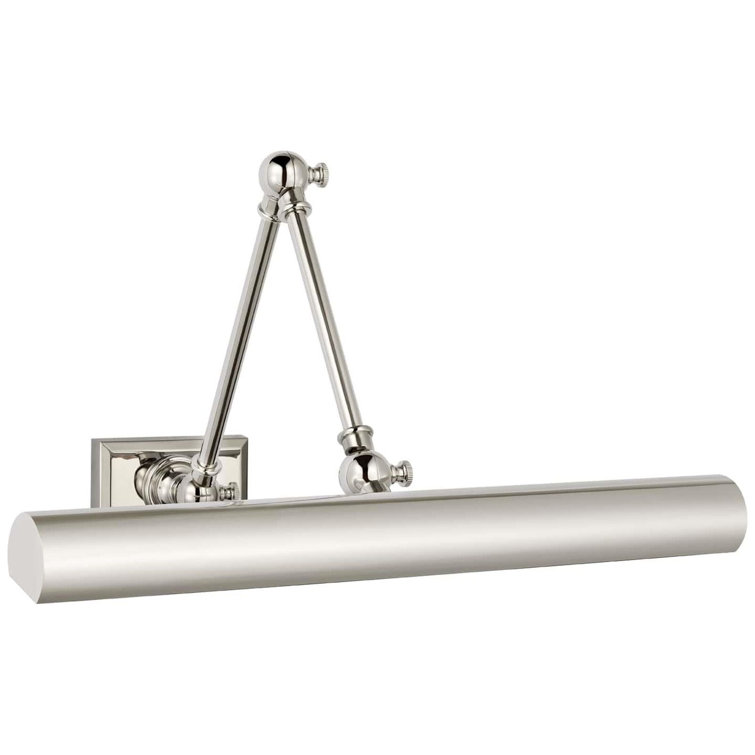 Polished Nickel Adjustable Swing Arm Library Light
