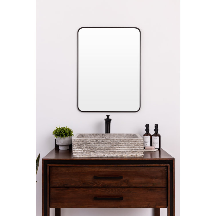 Rustic Goleta Marble Rectangular Vessel Bathroom Sink