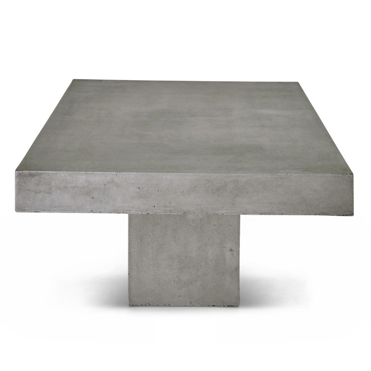 Rectangular Dark Grey Concrete Outdoor Coffee Table