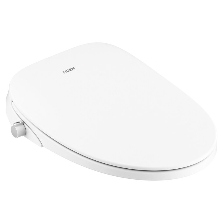 White Elongated Electronic Bidet Seat with Heated Function
