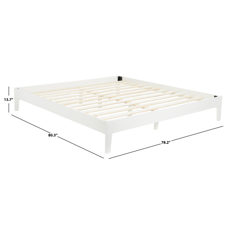 Alyson White Wash Mahogany King Bed Frame