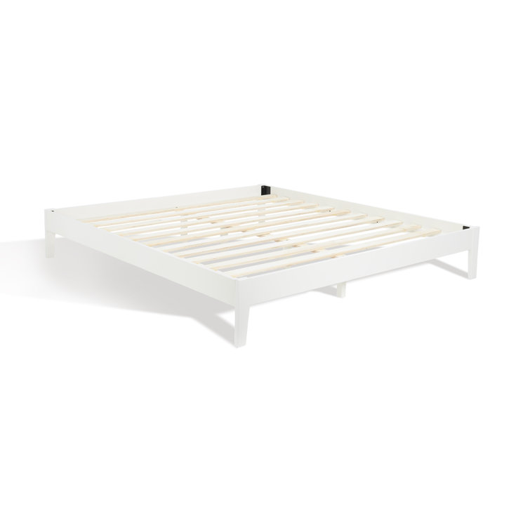 Alyson White Wash Mahogany King Bed Frame