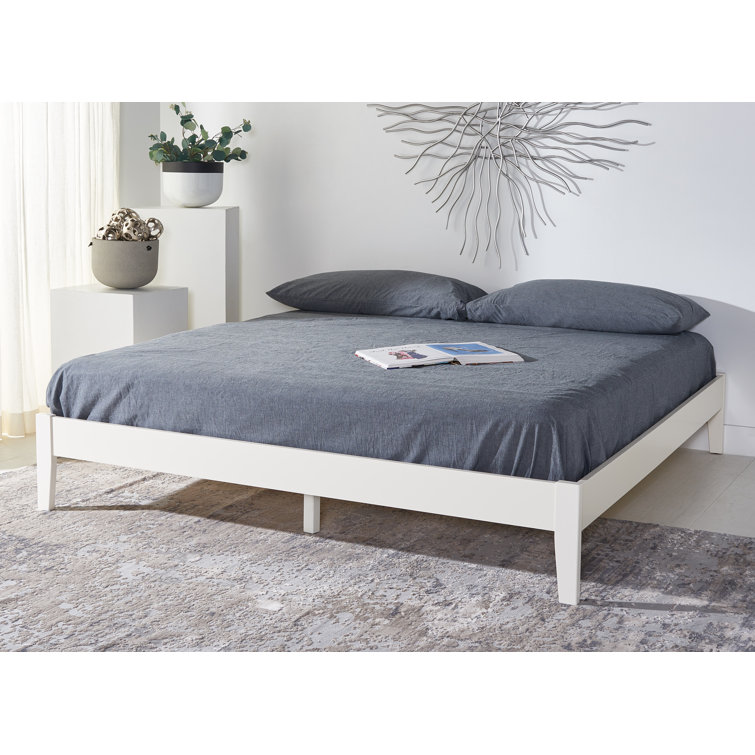 Alyson White Wash Mahogany King Bed Frame