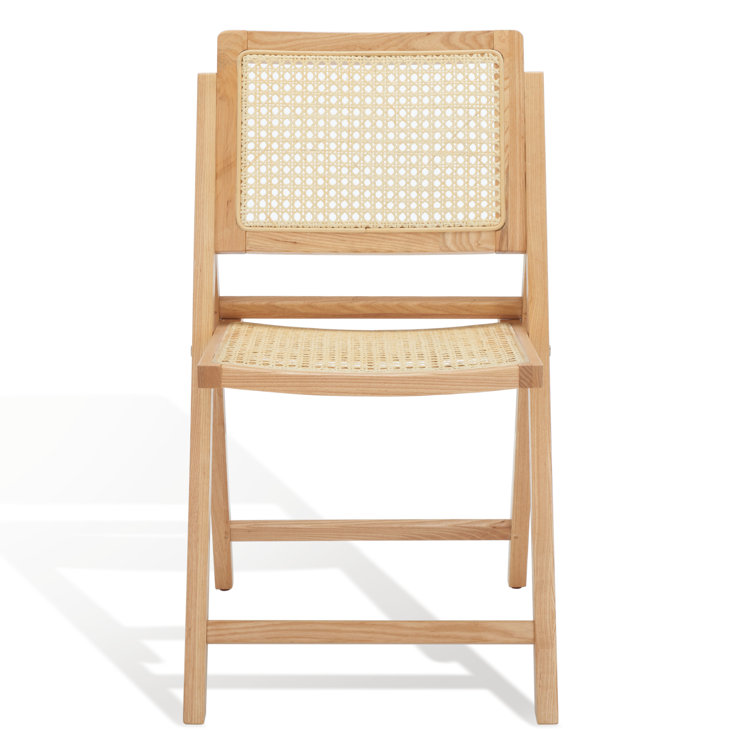 Desiree Natural Ash Wood and Rattan Folding Dining Chair