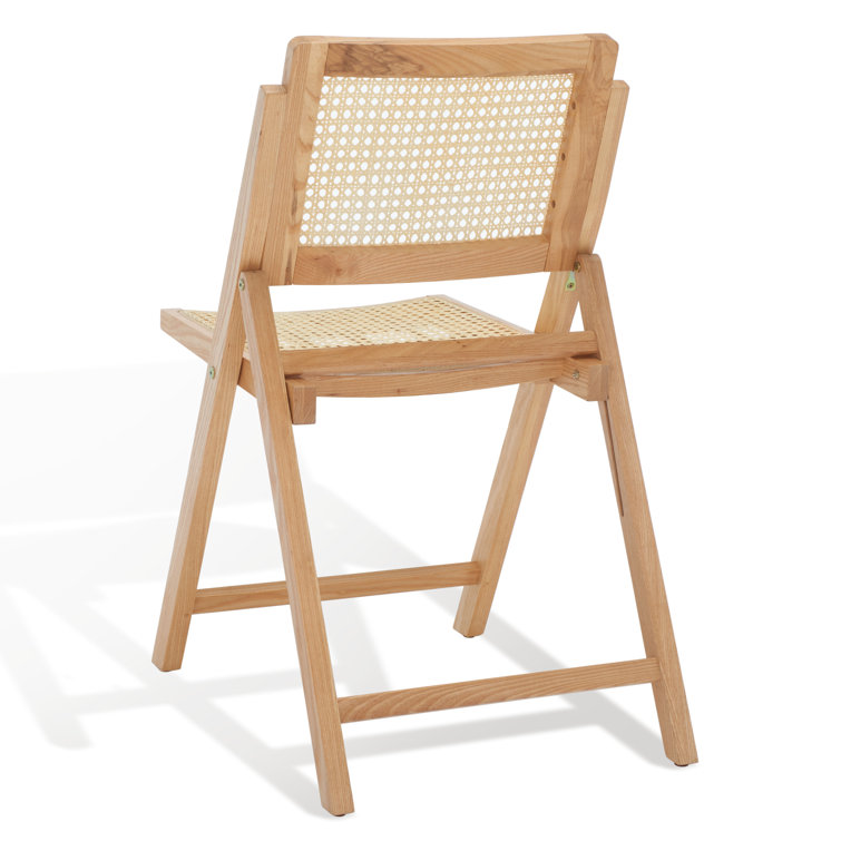 Desiree Natural Ash Wood and Rattan Folding Dining Chair
