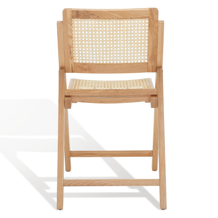 Desiree Natural Ash Wood and Rattan Folding Dining Chair