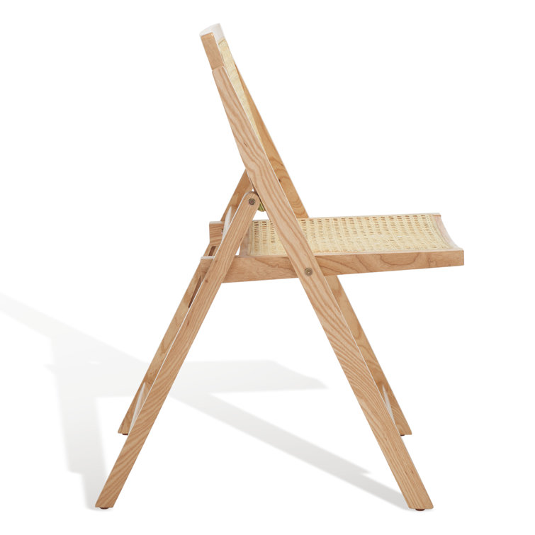 Desiree Natural Ash Wood and Rattan Folding Dining Chair