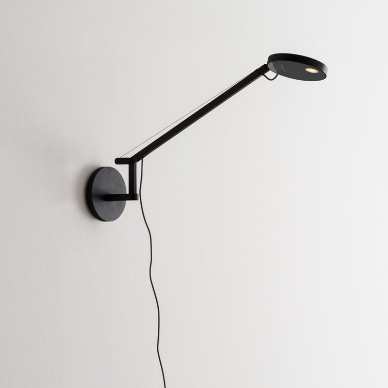 Matte Black Demetra Micro LED Sconce with Dimmable Head