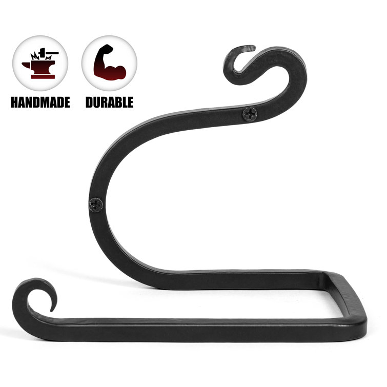 Black Wrought Iron Wall Mounted Toilet Paper Holder