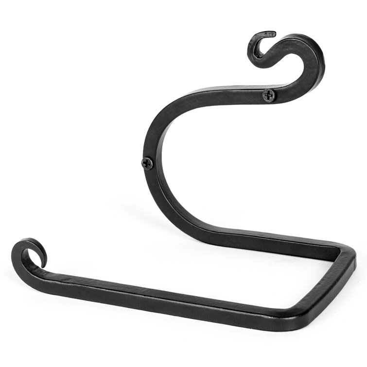 Black Wrought Iron Wall Mounted Toilet Paper Holder