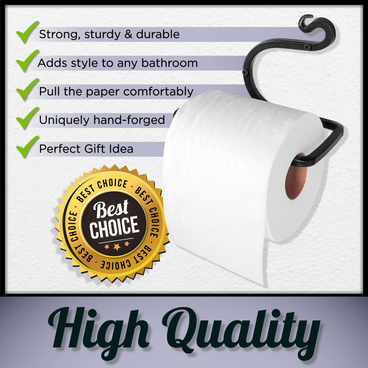 Black Wrought Iron Wall Mounted Toilet Paper Holder