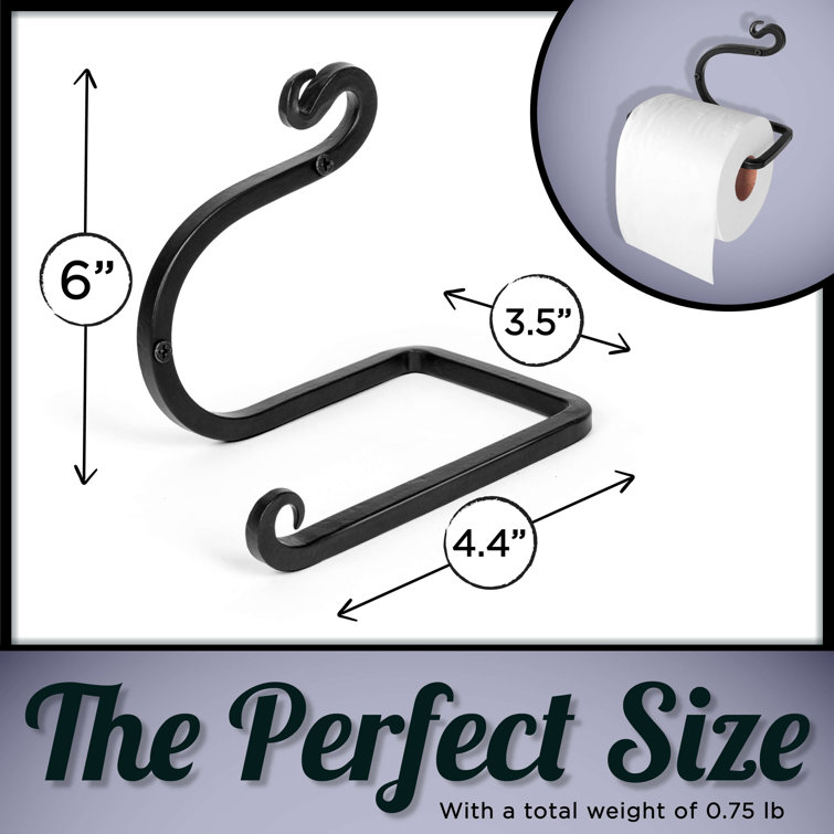 Black Wrought Iron Wall Mounted Toilet Paper Holder