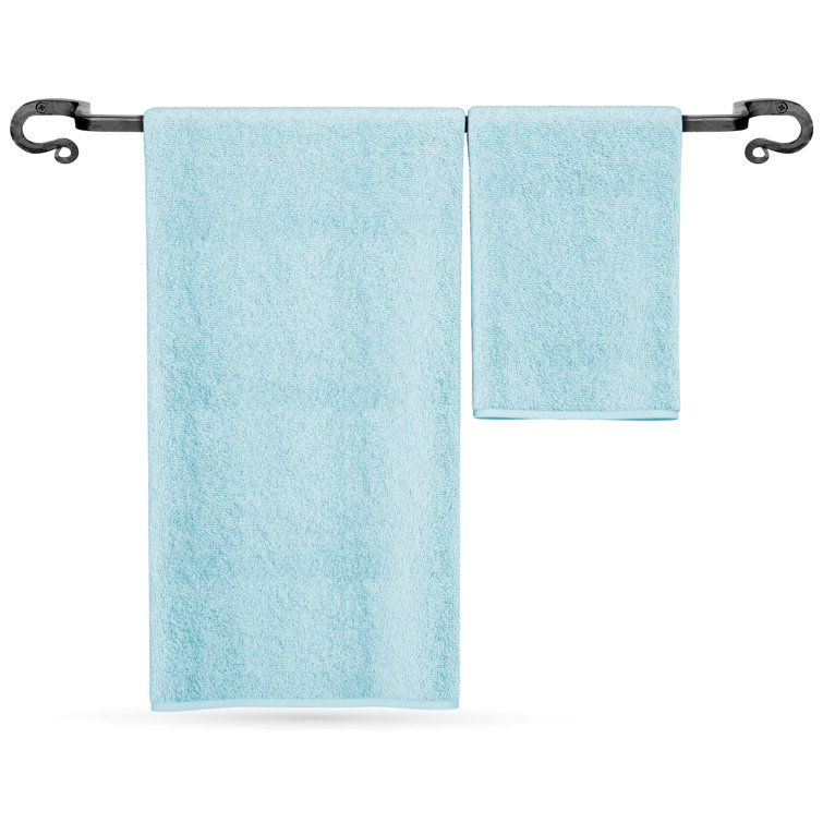 Hand-Forged Black Iron Wall-Mounted Towel Bar, 21 Inches
