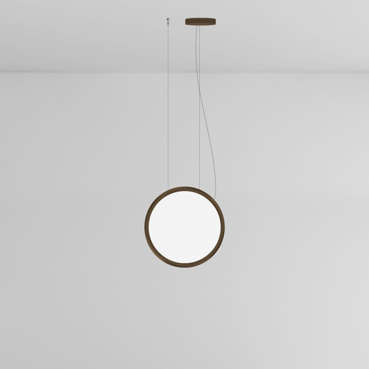 Ethereal Globe LED Pendant Light in Bronze Aluminum