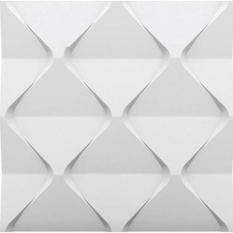 Harmony White 24" x 24" 3D Geometric Wall Panels