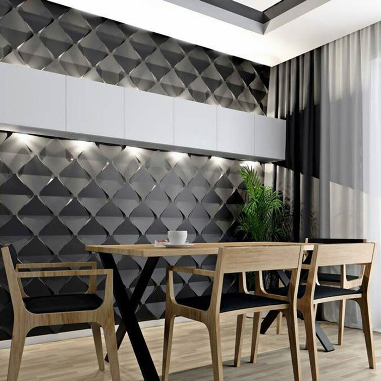Harmony White 24" x 24" 3D Geometric Wall Panels