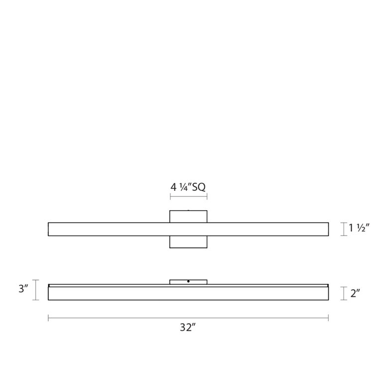 Sleek 32" Satin Nickel Dimmable LED Bath Bar