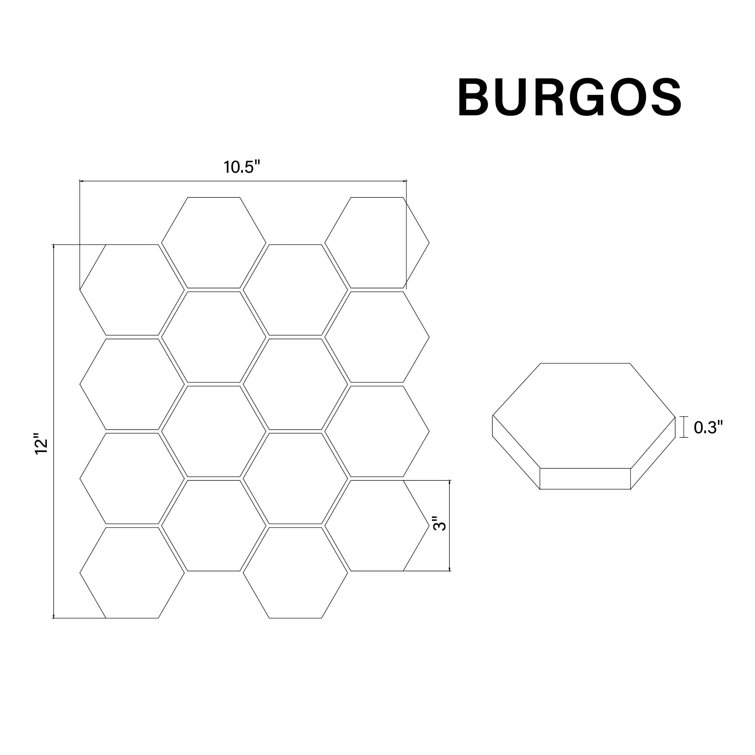 Elegant Hexagon Polished Marble Mosaic Tile for Walls & Floors