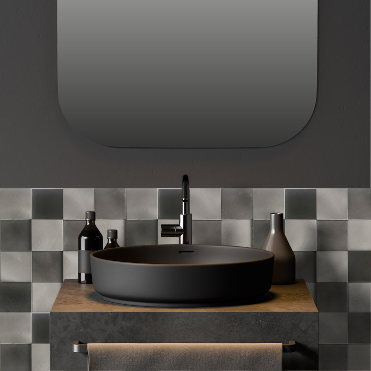Steel Gray 12" x 12" Peel-and-Stick Metal Mosaic Wall Tile