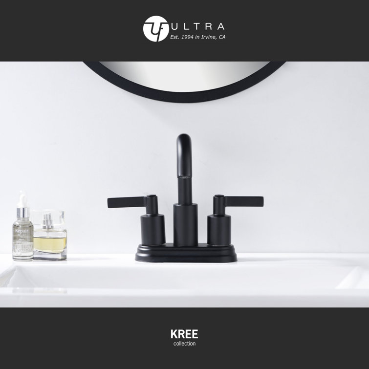 Matte Black Nickel 2-Handle Centerset Bathroom Faucet