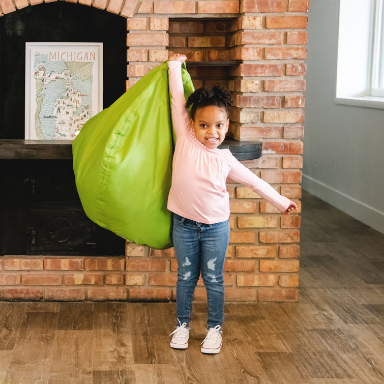 Spicy Lime Polyester Blend Classic Bean Bag Chair