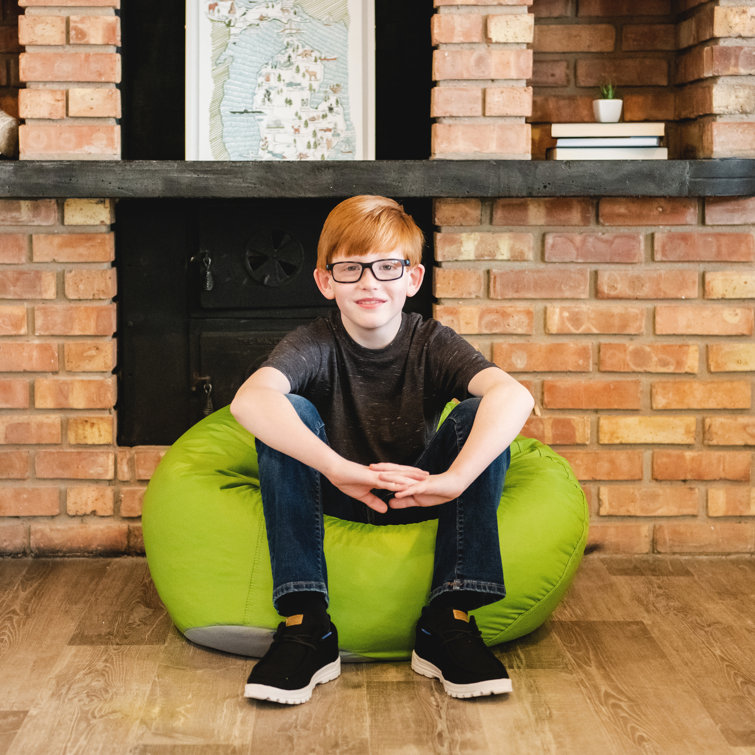Spicy Lime Polyester Blend Classic Bean Bag Chair
