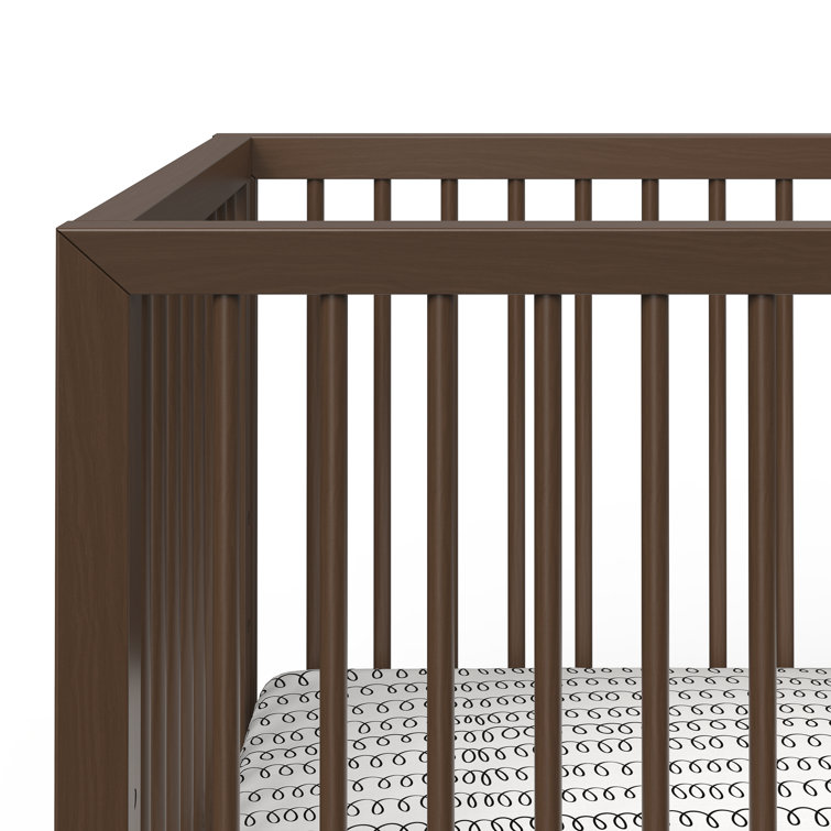 Cranbrook Toasted Chestnut Pine Wood Convertible Crib