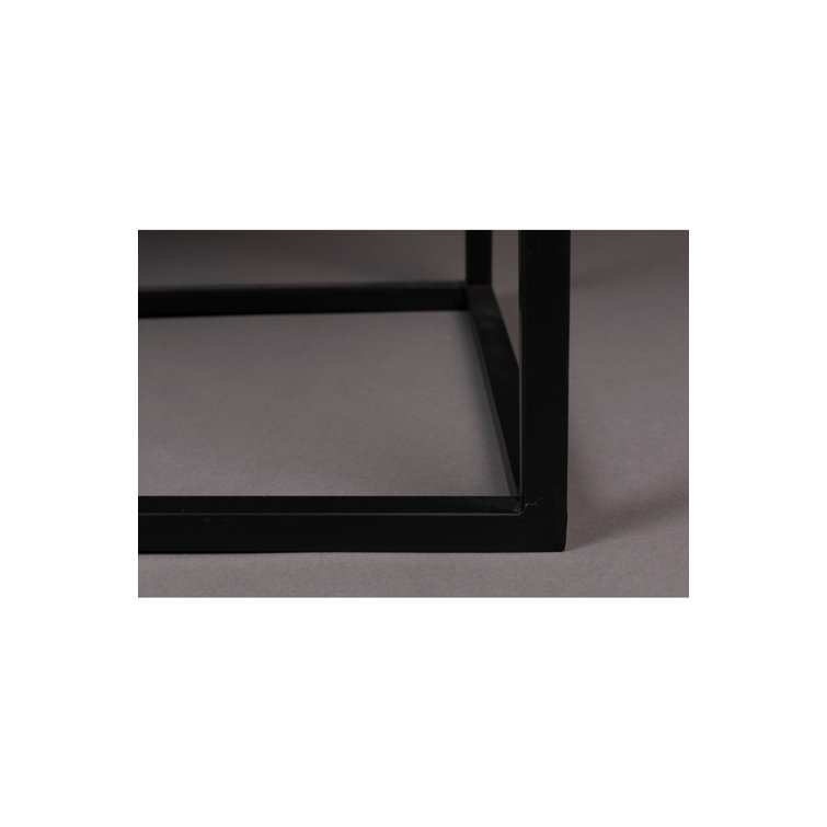 Boli 59'' Black Glass and Metal Sideboard