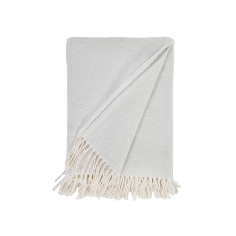 Light Gray Cotton Machine Washable Throw Blanket