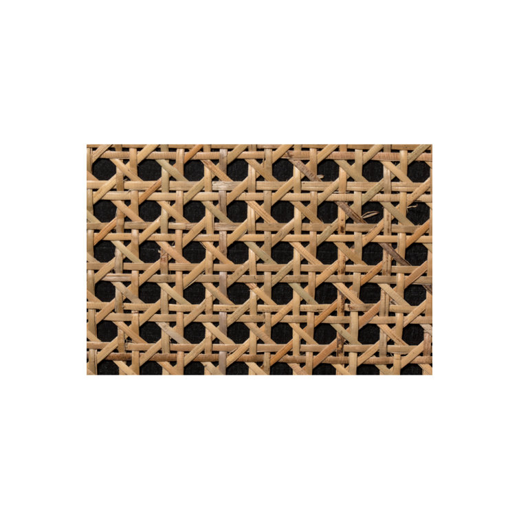 Eucalyptus Wood Square Arm Gray Geometric Armchair