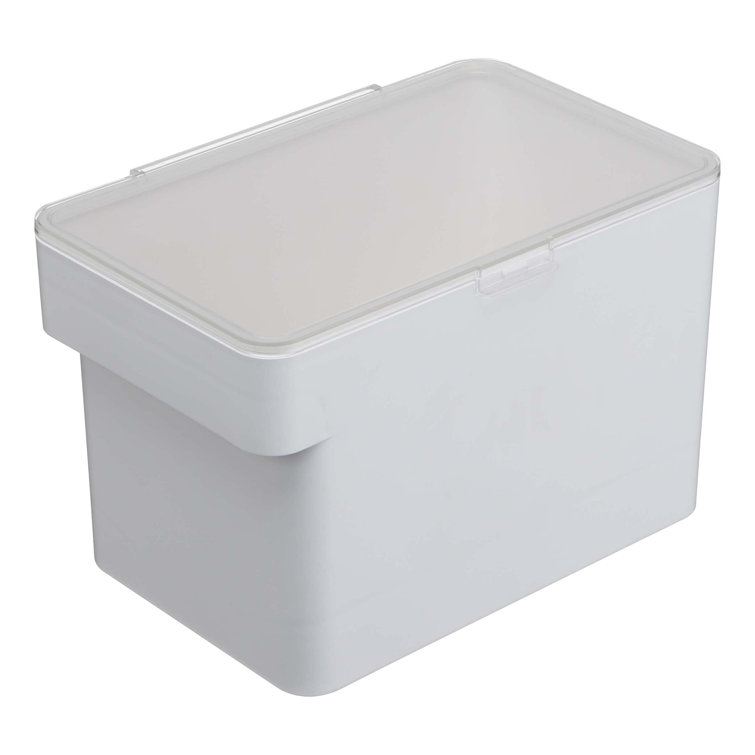 White Airtight Plastic Pet Food Storage Container with Transparent Lid
