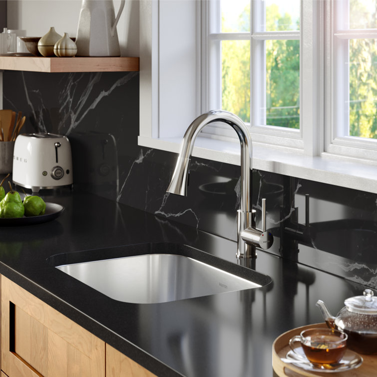 23'' Satin Brushed Stainless Steel Single Bowl Undermount Kitchen Sink