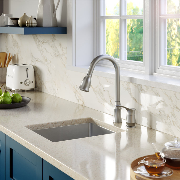 Satin Brushed Stainless Steel Single Bowl Undermount Kitchen Sink