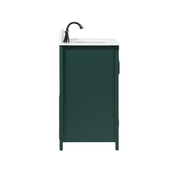 Slayton 32'' Green Oak Freestanding Single Bathroom Vanity