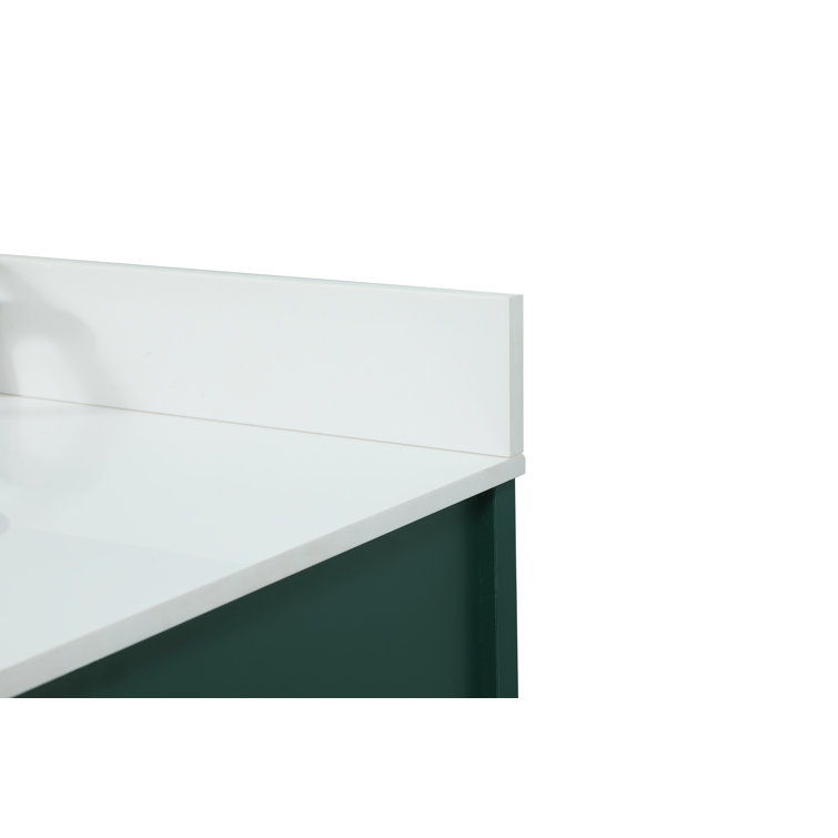 Slayton 32'' Green Oak Freestanding Single Bathroom Vanity