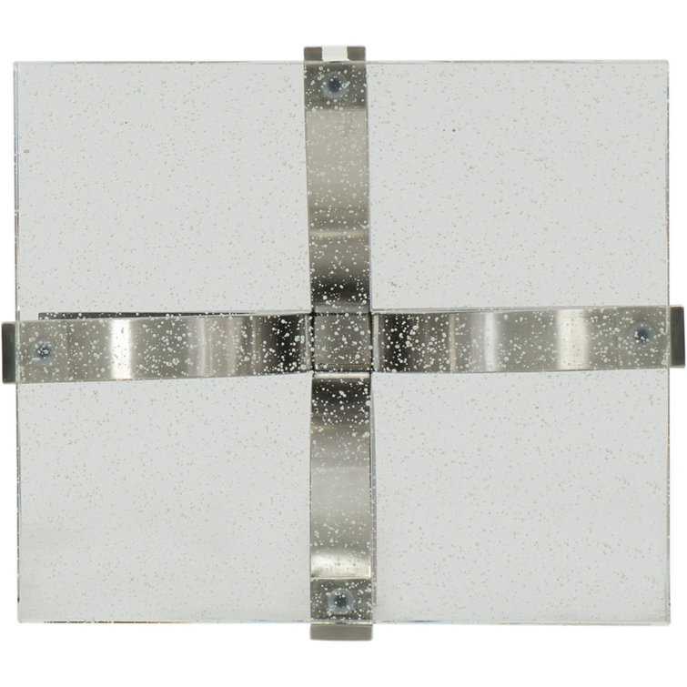 Contemporary Chrome Glass Pedestal End Table