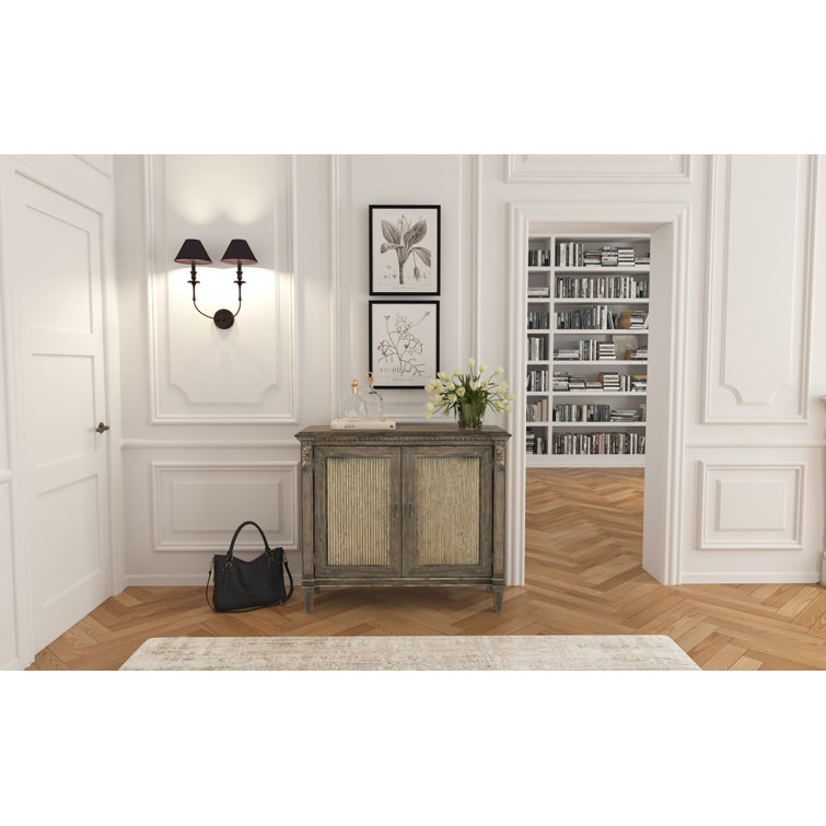 Quartz Gray Poplar and Oak 2-Drawer Accent Cabinet