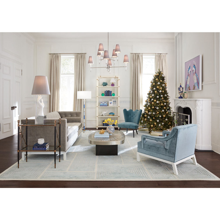 Venice Twilight Velvet Ripple Slipper Accent Chair
