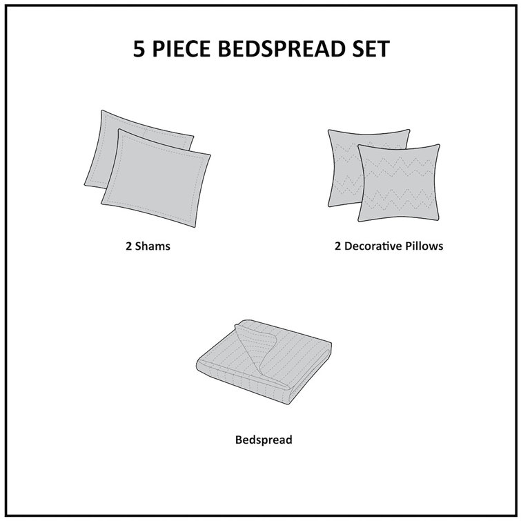 Burgundy Reversible Queen Microfiber Jacquard Bedspread Set