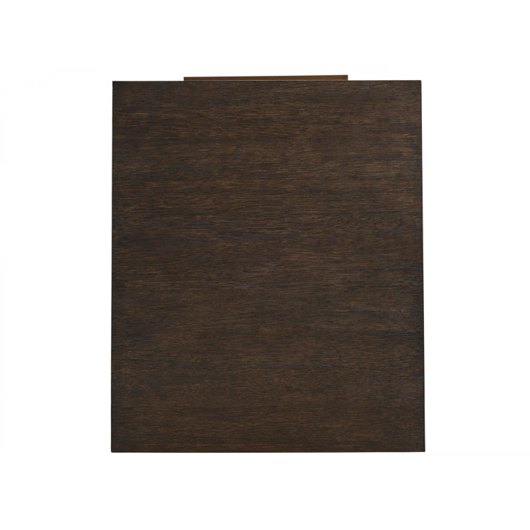 Modern Brown Wood & Metal Drawer End Table with Open Shelf