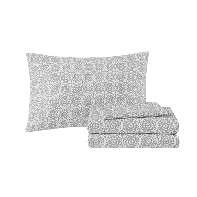 Taupe Boho-Chic Queen Microfiber 7-Piece Comforter Set