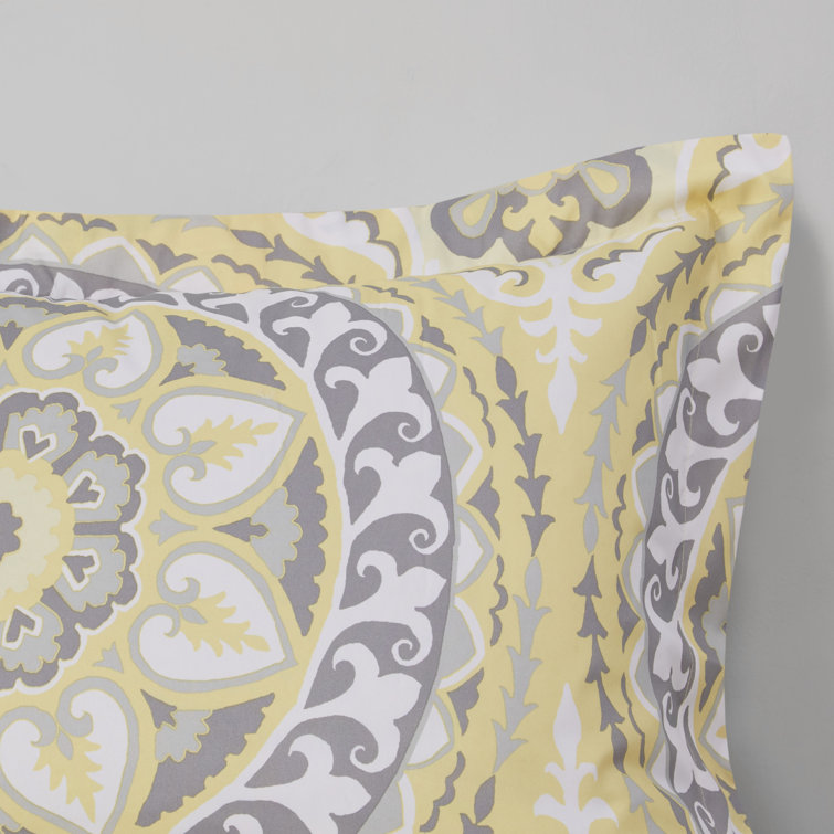 Coral and Gray Bohemian Queen Microfiber Comforter Set