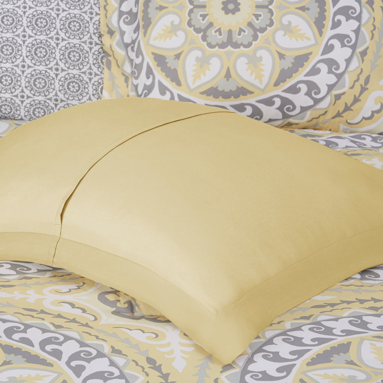 Coral and Gray Bohemian Queen Microfiber Comforter Set