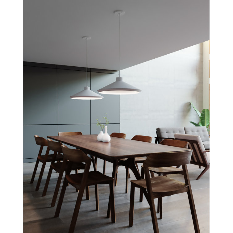 Koma 22" Satin White Aluminum LED Pendant Light