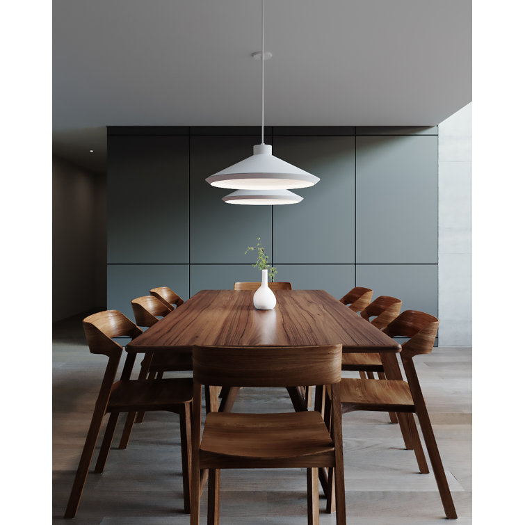 Koma 22" Satin White Aluminum LED Pendant Light