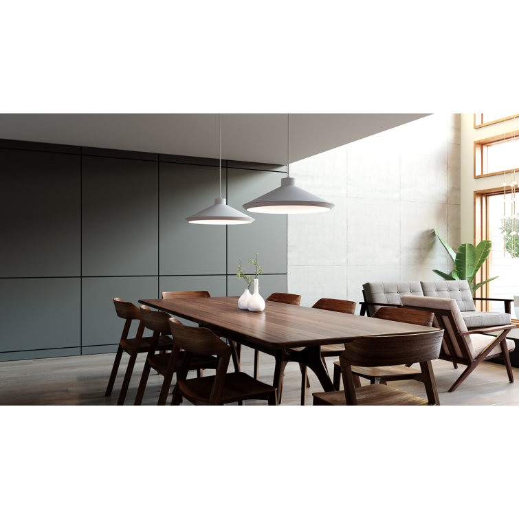 Koma 22" Satin White Aluminum LED Pendant Light