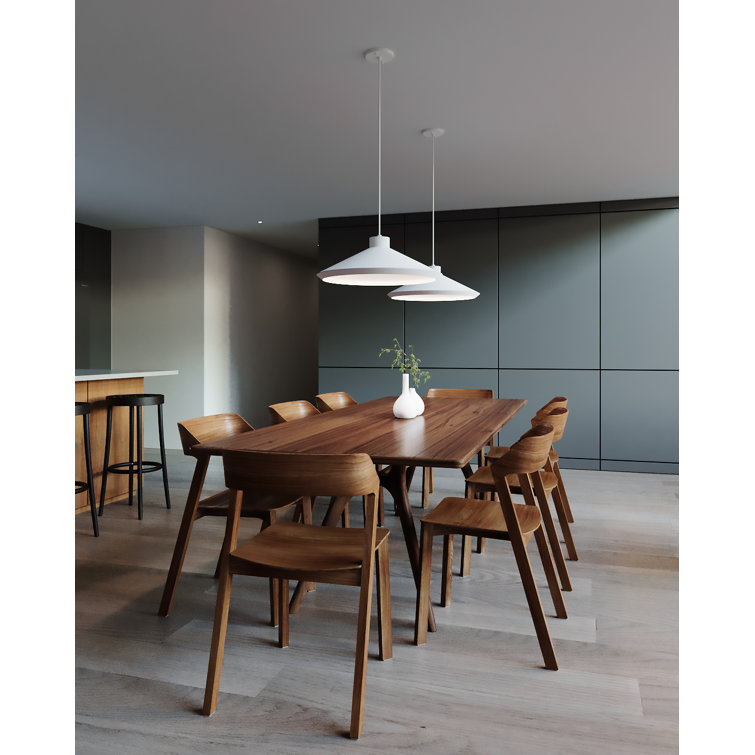Koma 22" Satin White Aluminum LED Pendant Light